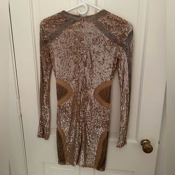 Revolve x Michael Costello Sequin Dress Rose Gold - Picture 5 of 7